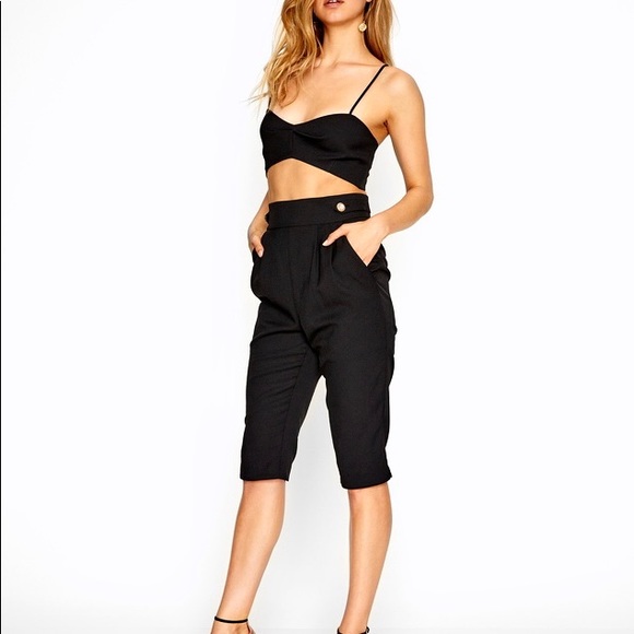 NEW ALICE MCCALL BLACK HIGH WAISTED CROPPED PANTS - Picture 8 of 8